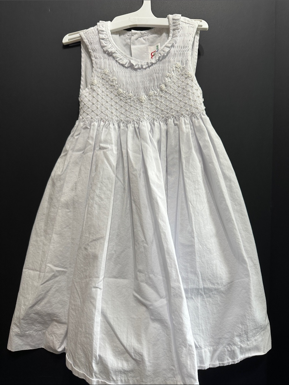 Mom and Me Classic White Smocked Girls' Dress